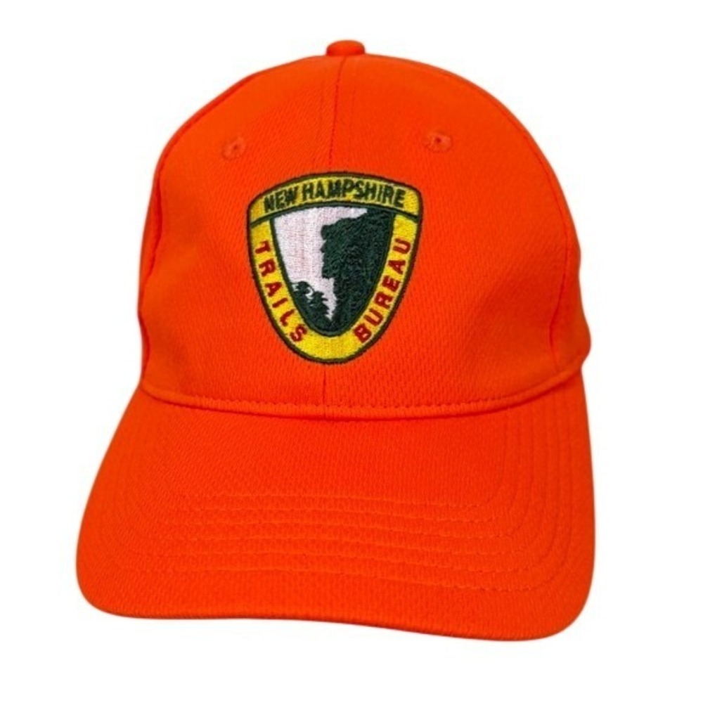 New Hampshire Trails Bureau Hat Mens‎ OSFA Orange Hiking Safety Cap Sport-Tek